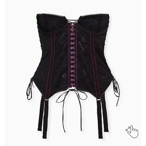 🔥💜BETSEY JOHNSON LACE UNDER BUST CORSET BUSTIER💜🔥